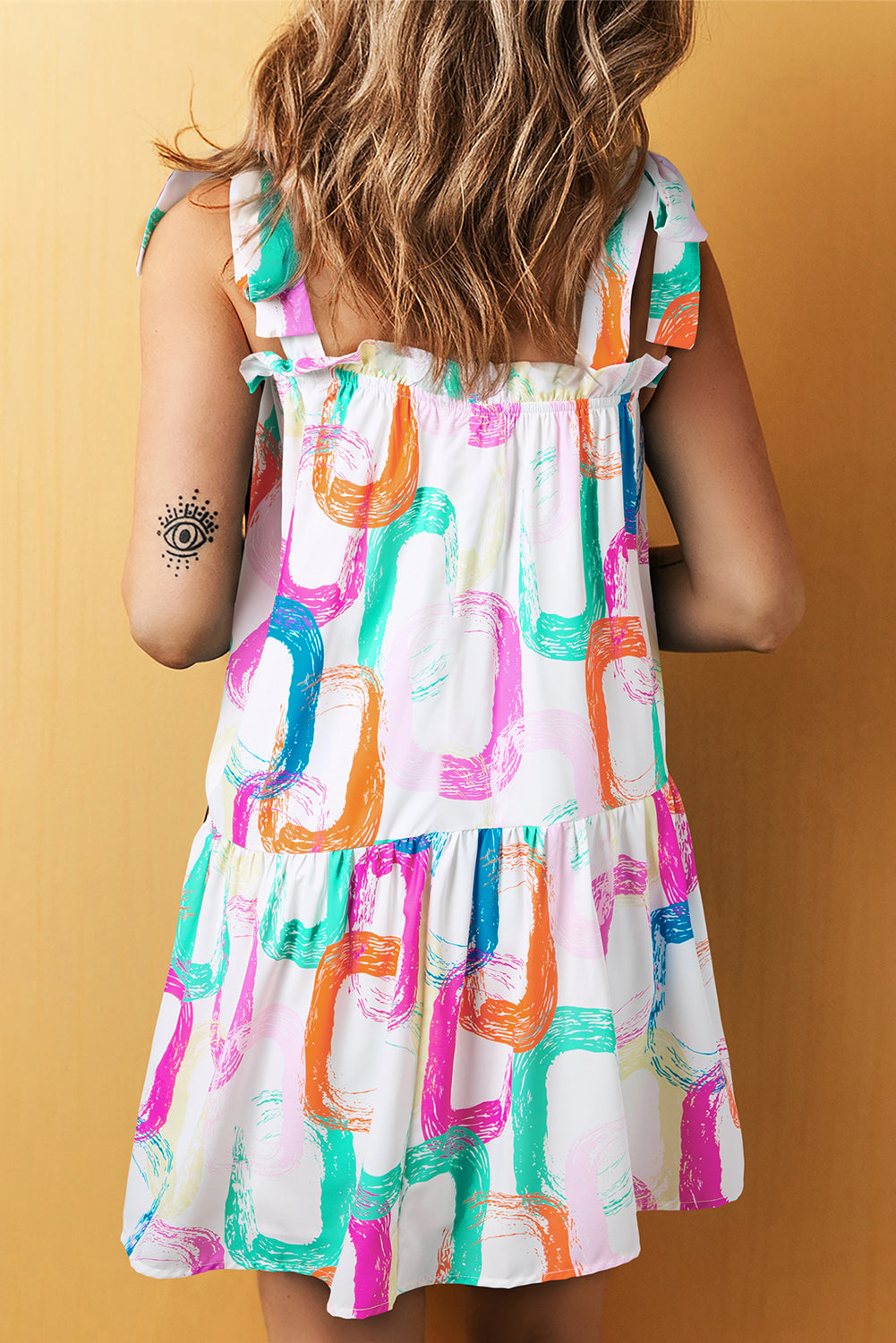 Abstract Painted Mini Dress