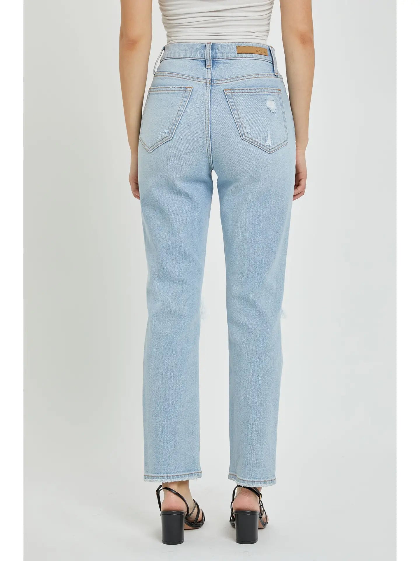 Cello High Rise Straight Denim