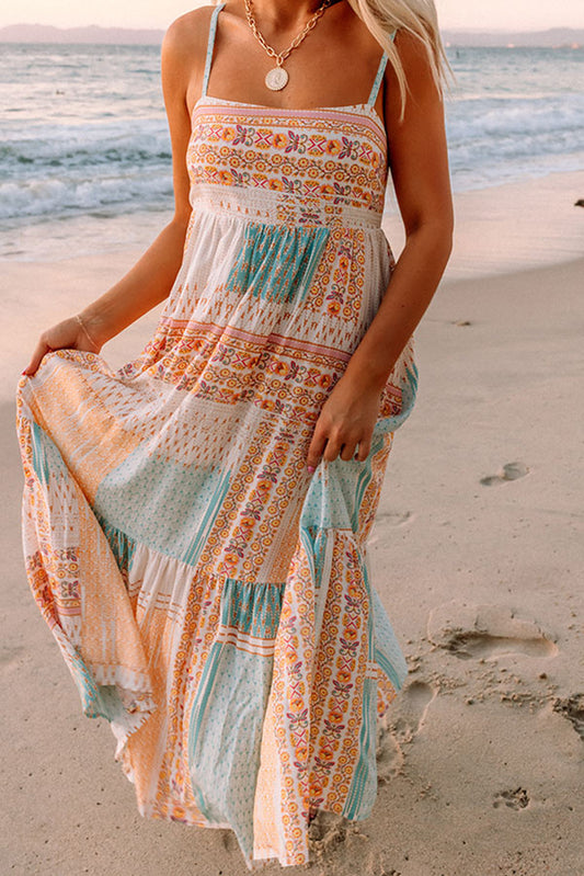 Boho Patchwork Sundress