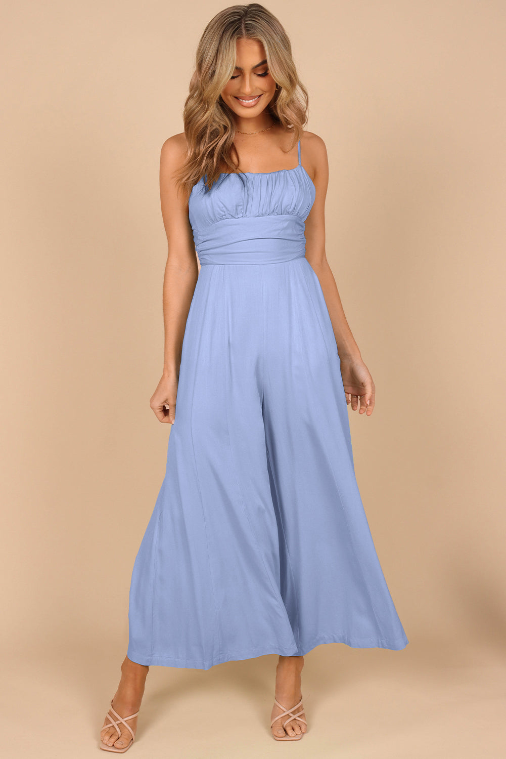 Sky Blue Wide Leg Jumpsuit