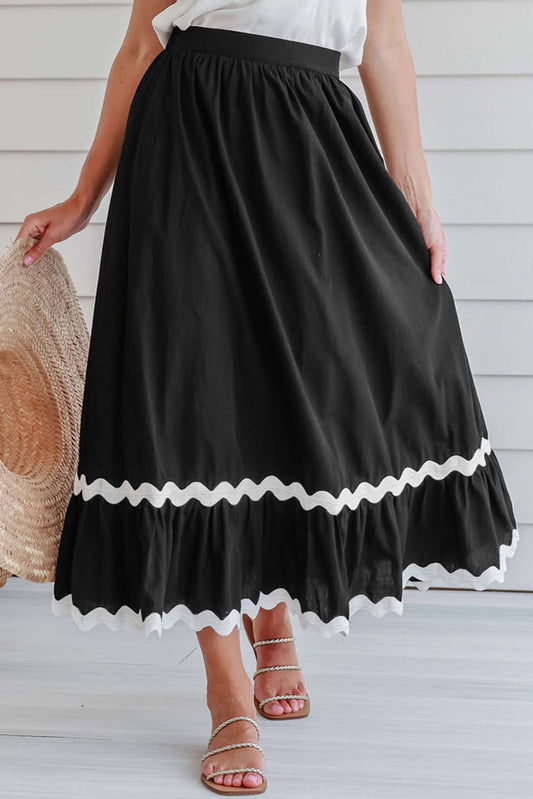 Black Ricrac Skirt