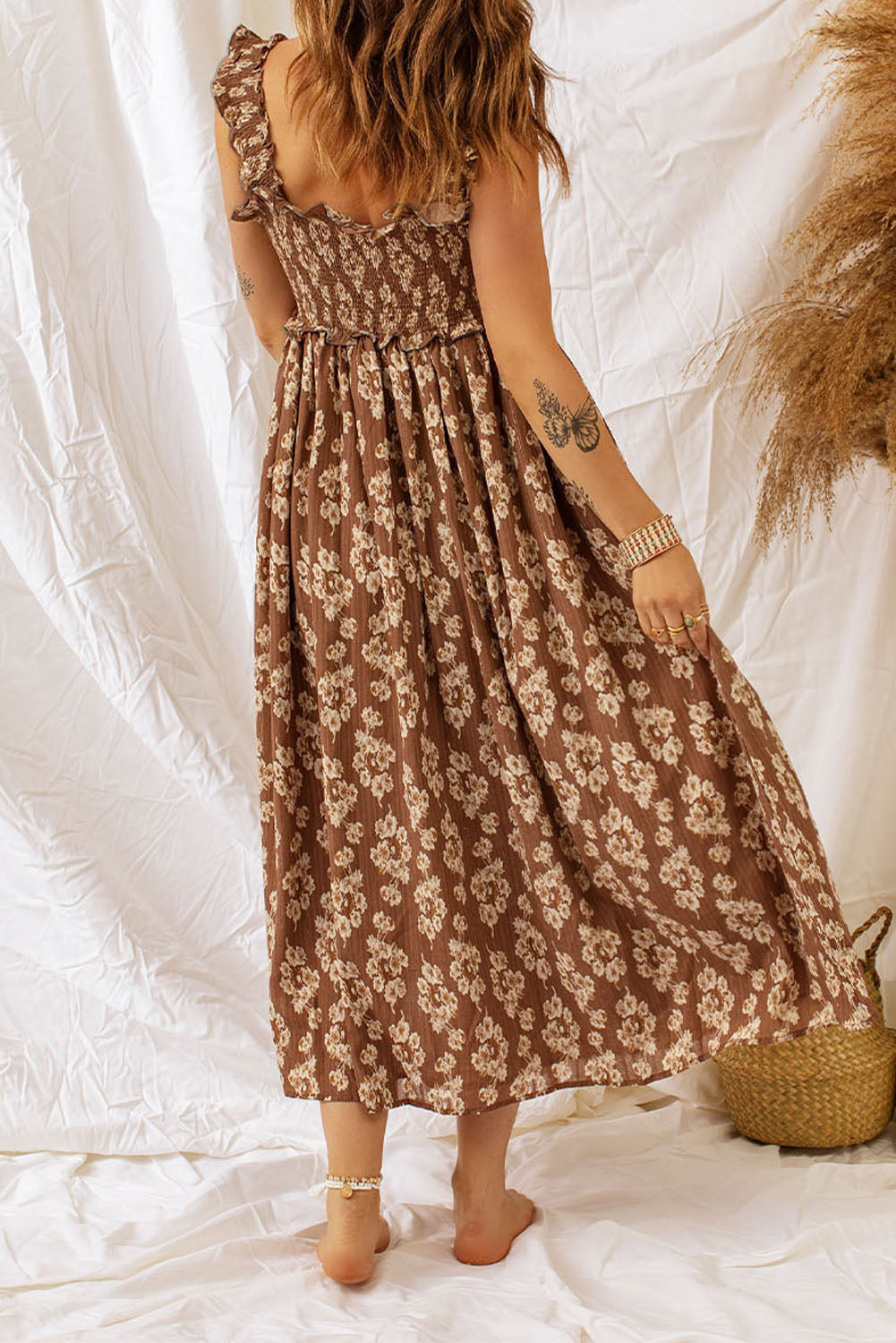 Brown Floral Maxi