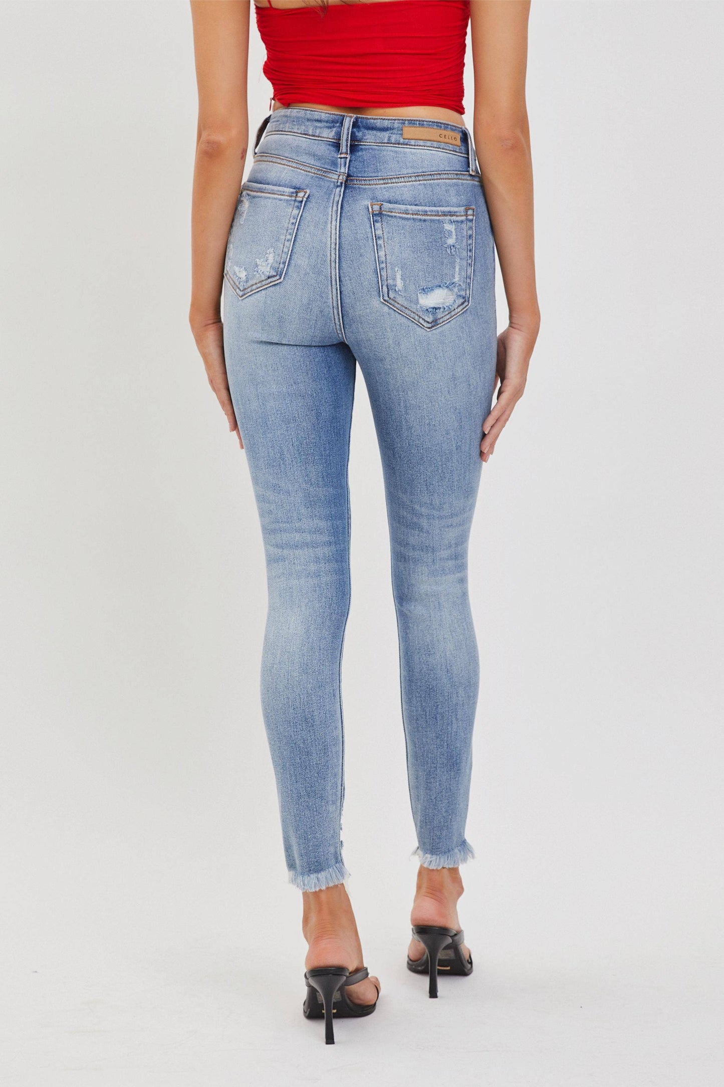 Cello Ankle Skinny with Frayed Hem