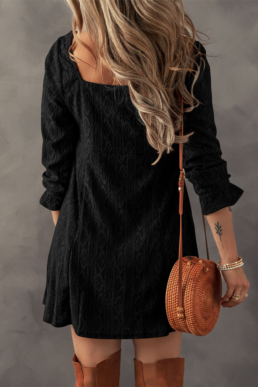 Black Lace Shift Mini