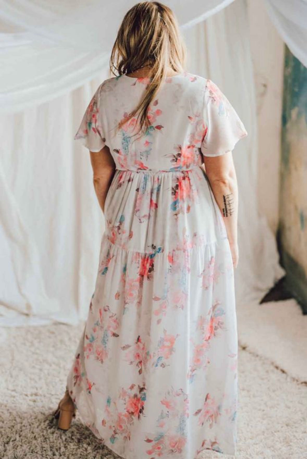 White Floral Maxi