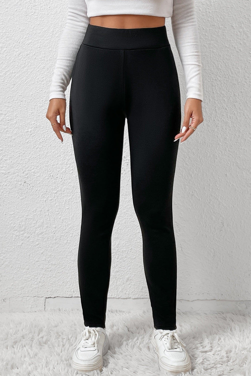 Black Fleece Lined Leggings