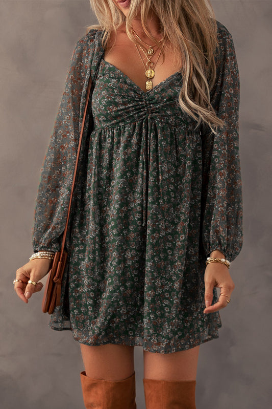 Floral Sweetheart Mini Dress