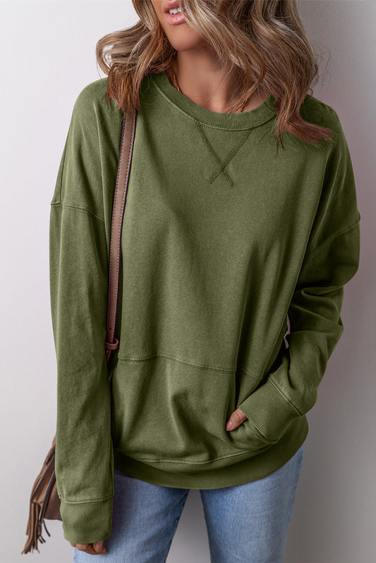 Crisscross Stitch Sweatshirt