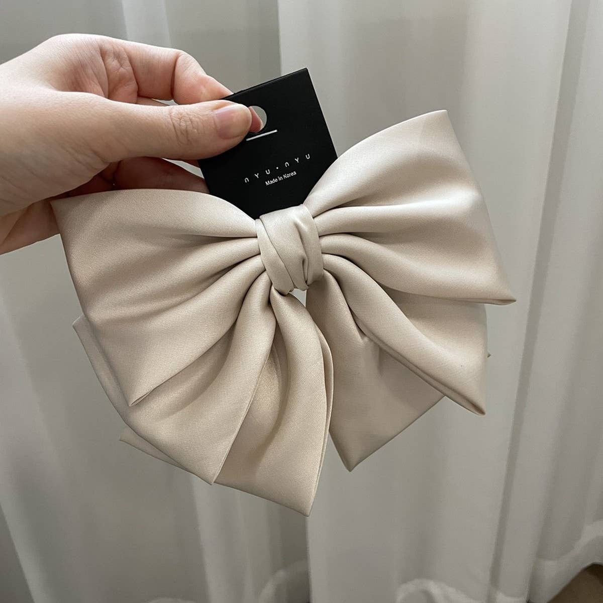 Satin Black Bow