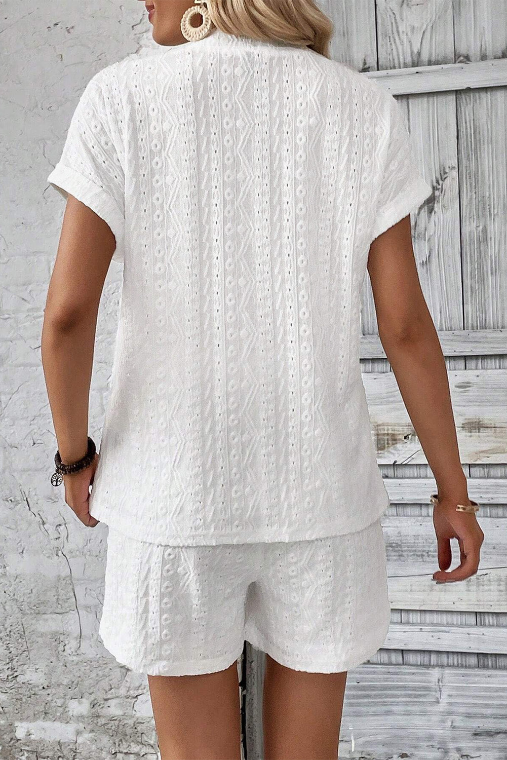 Eyelet Top and Shorts Set