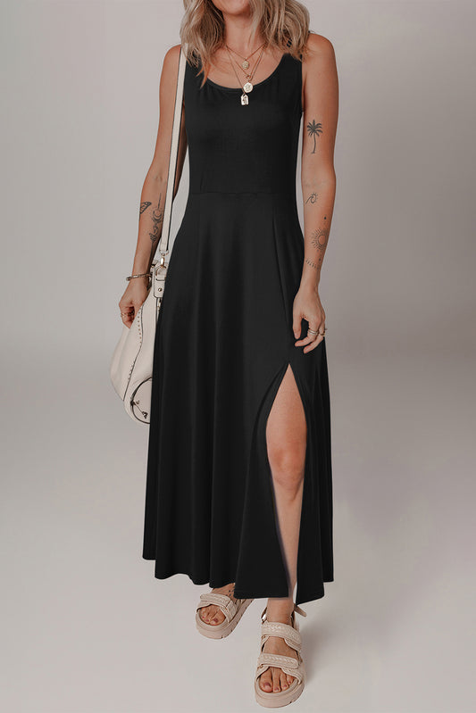 Scoop Neck Split Maxi