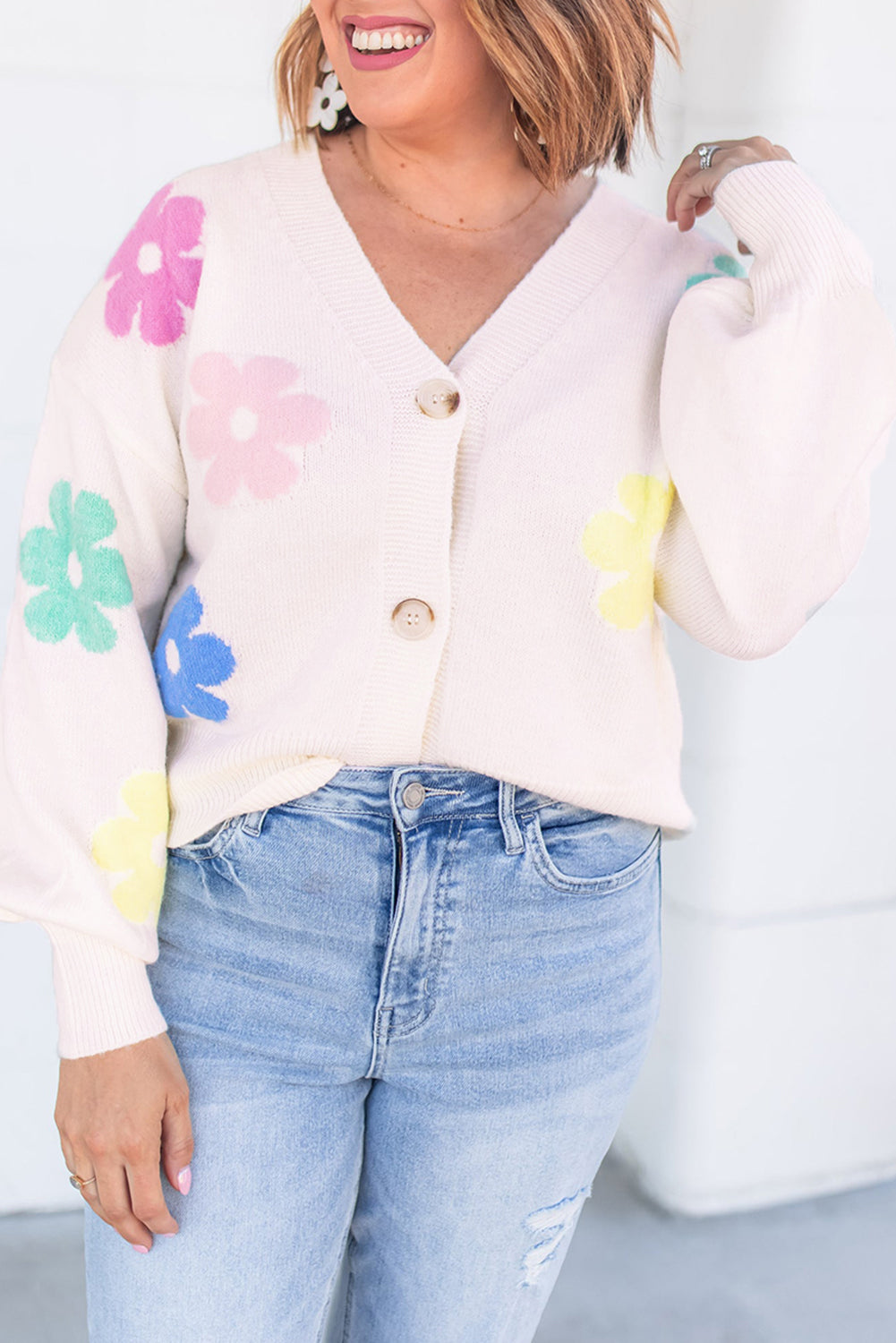 Colorful Floral Cardi