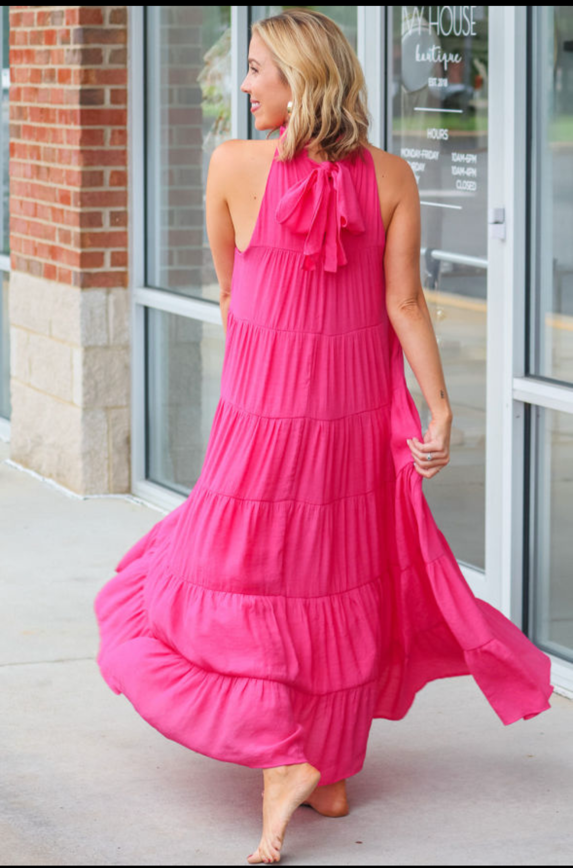 Rose Frilled Maxi