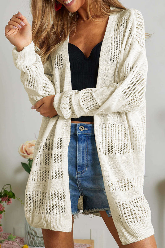 Open Knit Tunic Cardigan