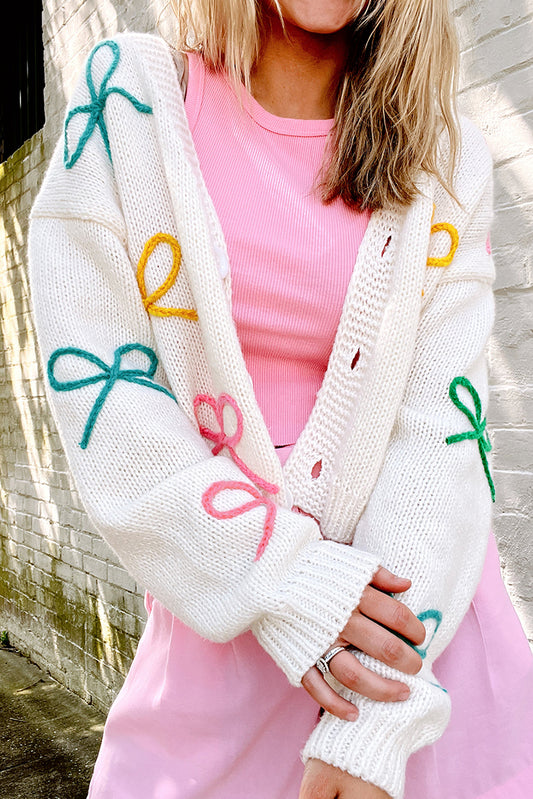 Colorful Bow Cardi