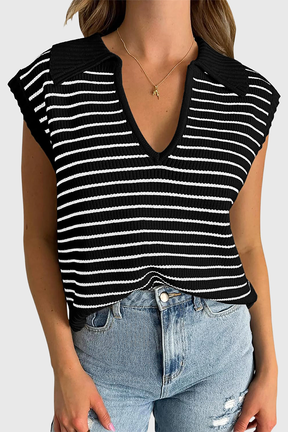 V Neck Sweater Tank