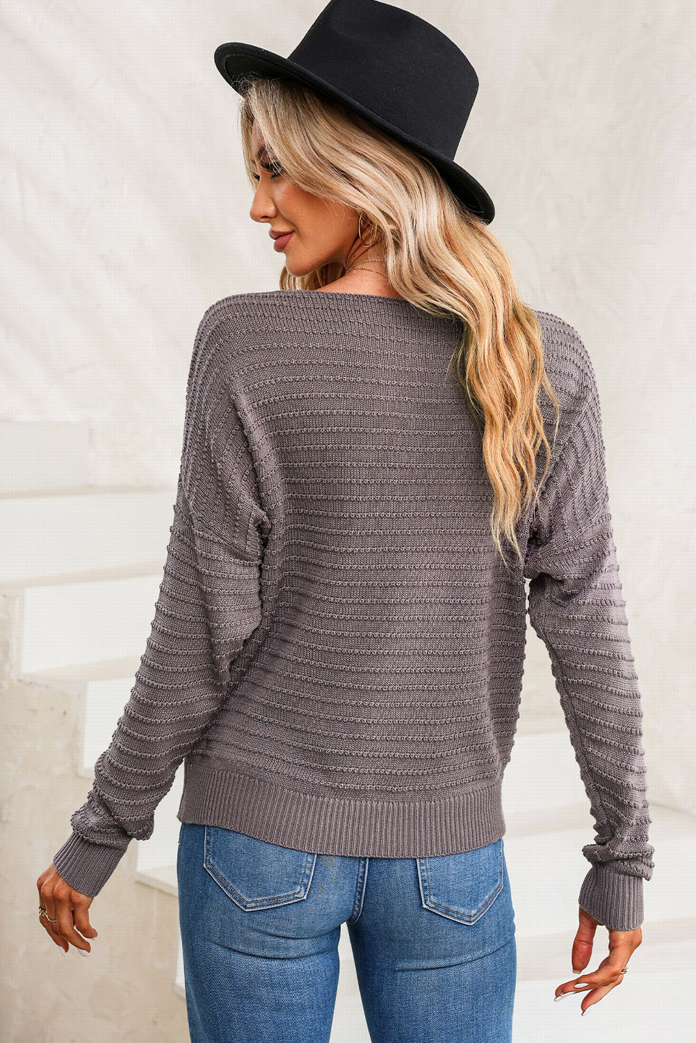 Textured Dolman Sweater