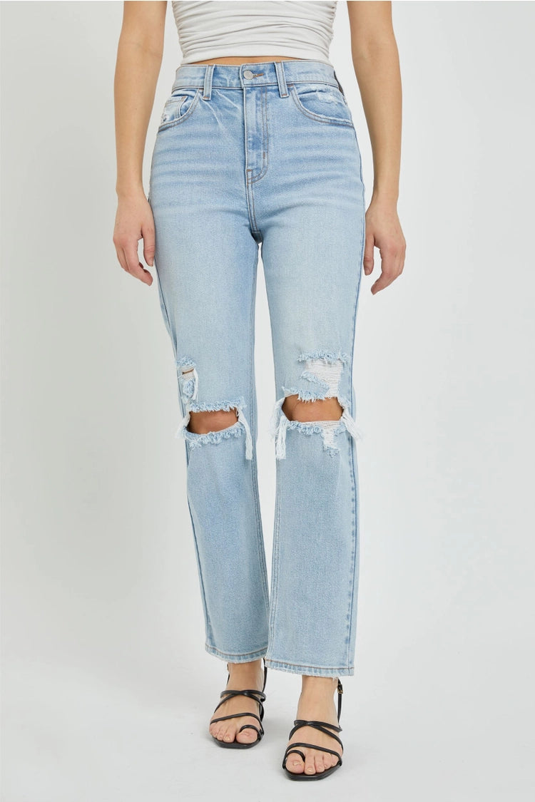 Cello High Rise Straight Denim