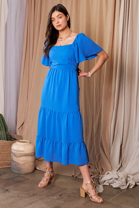 Blue Tiered Maxi