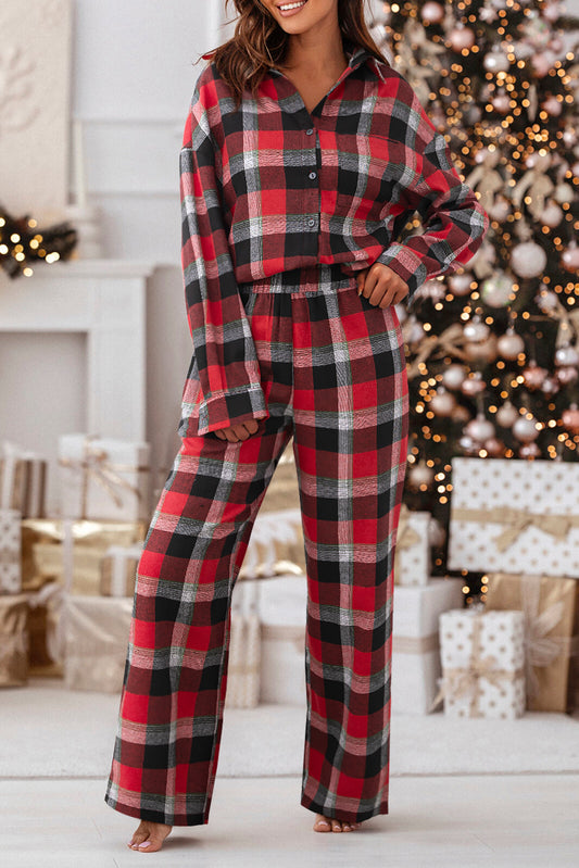 Checkered Loose Fit Lounge Set