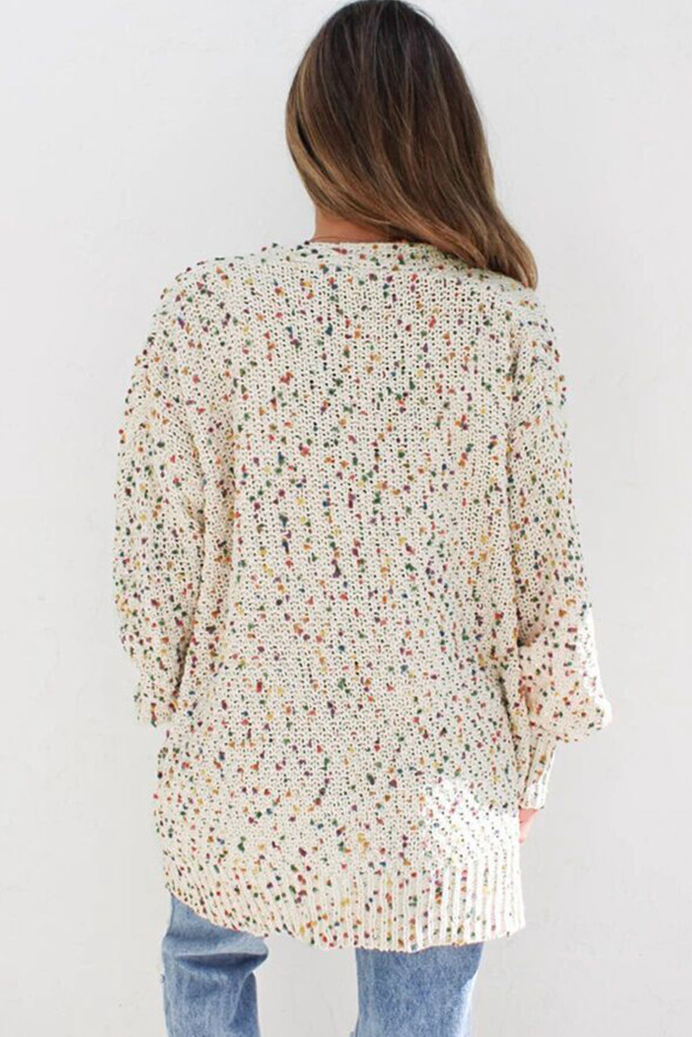 Rib Knit Confetti Cardi