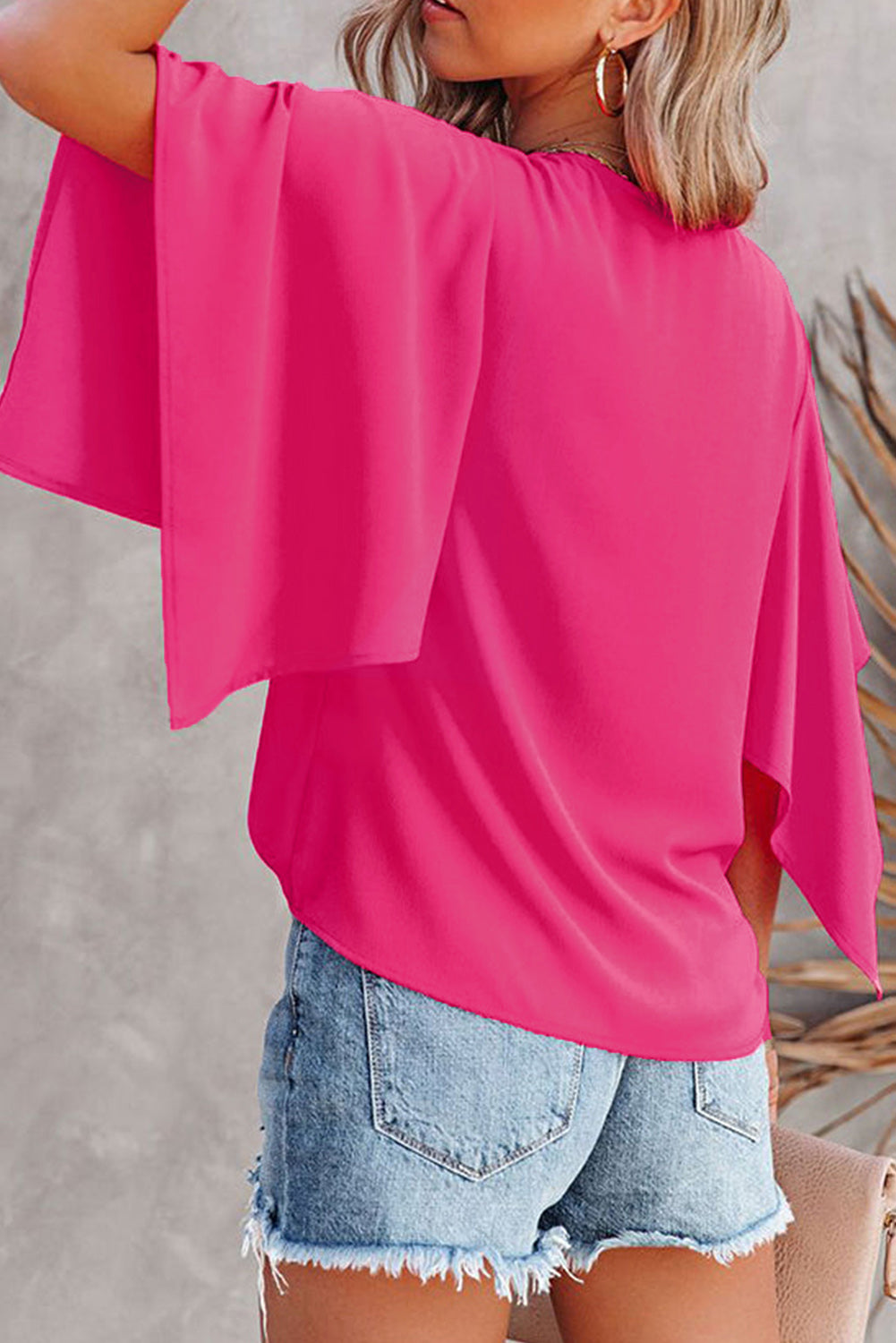 Rose Bell Sleeve Blouse