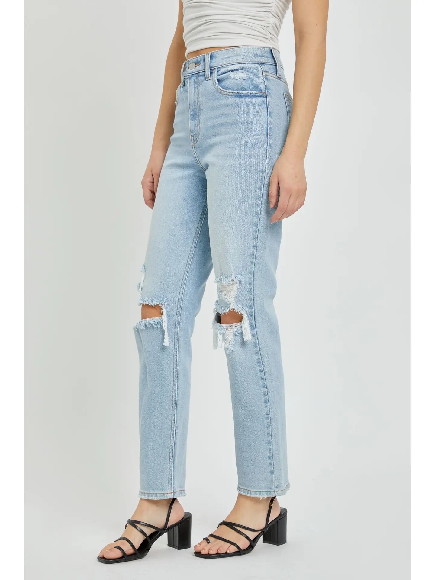 Cello High Rise Straight Denim