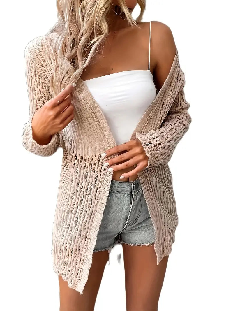 Tan Ogee Print Cardigan