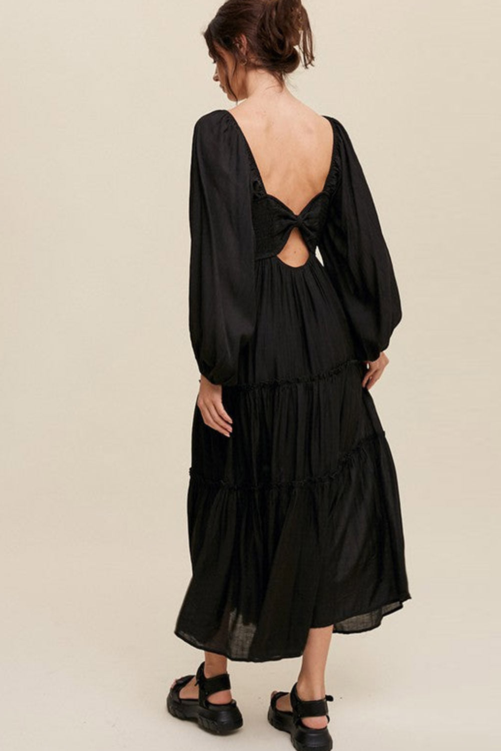 Black Tiered Maxi Dress