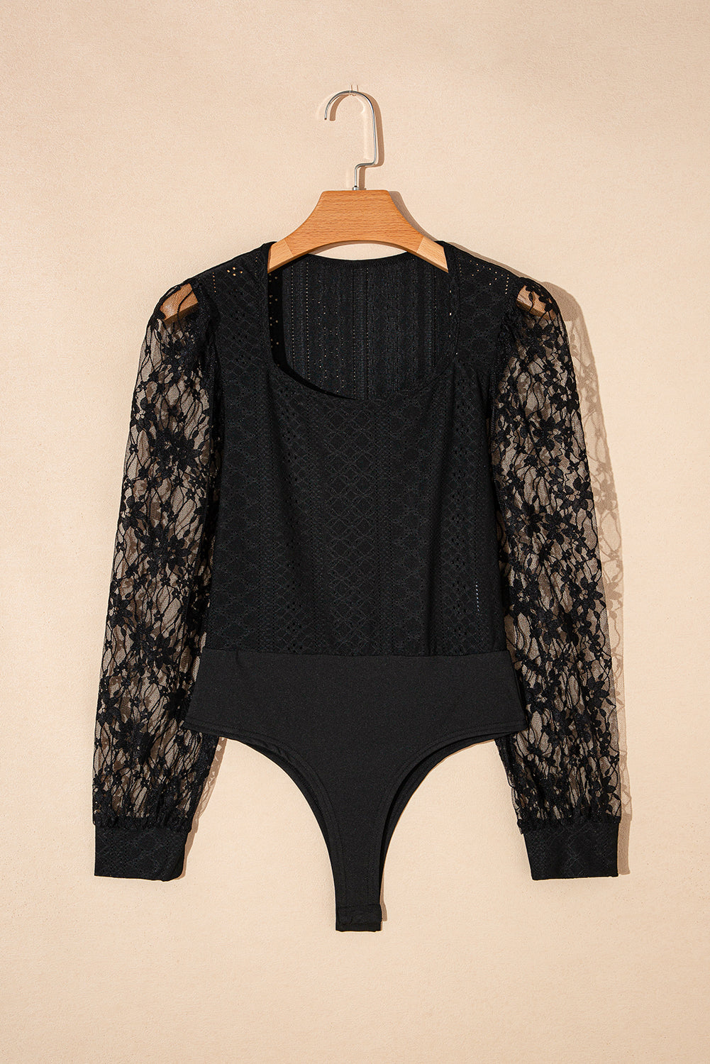 Lace Bishop Sleeve Bodysuit