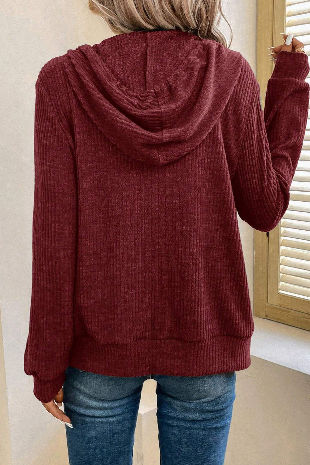 Dahlia Ribbed Zip Up