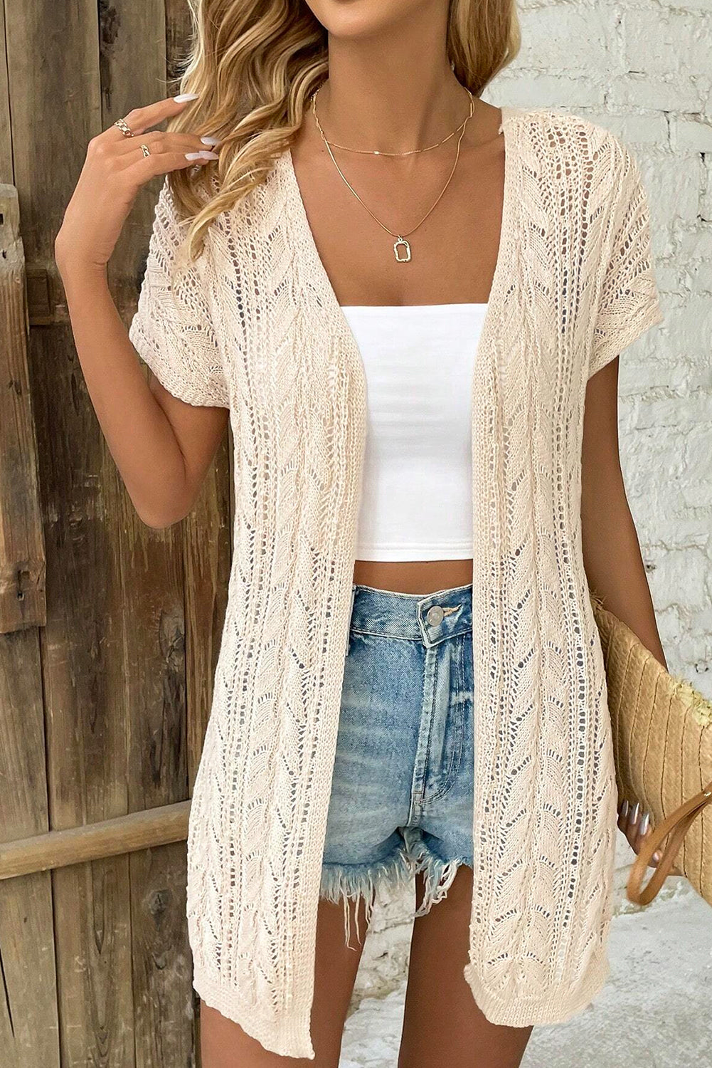 Open Short Sleeve Cardi