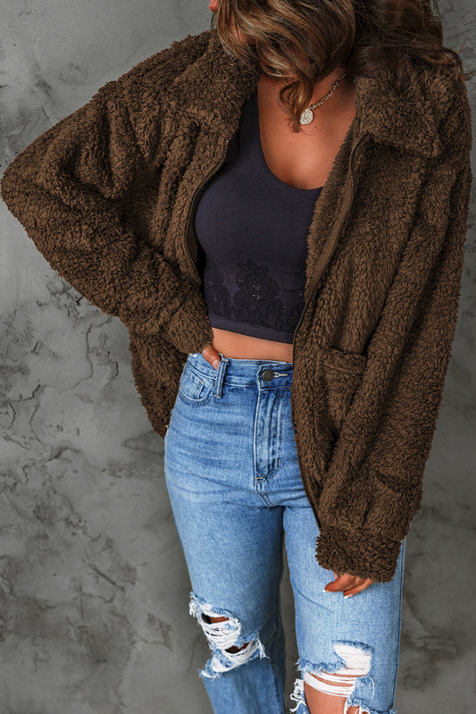 Brown Fuzzy Jacket