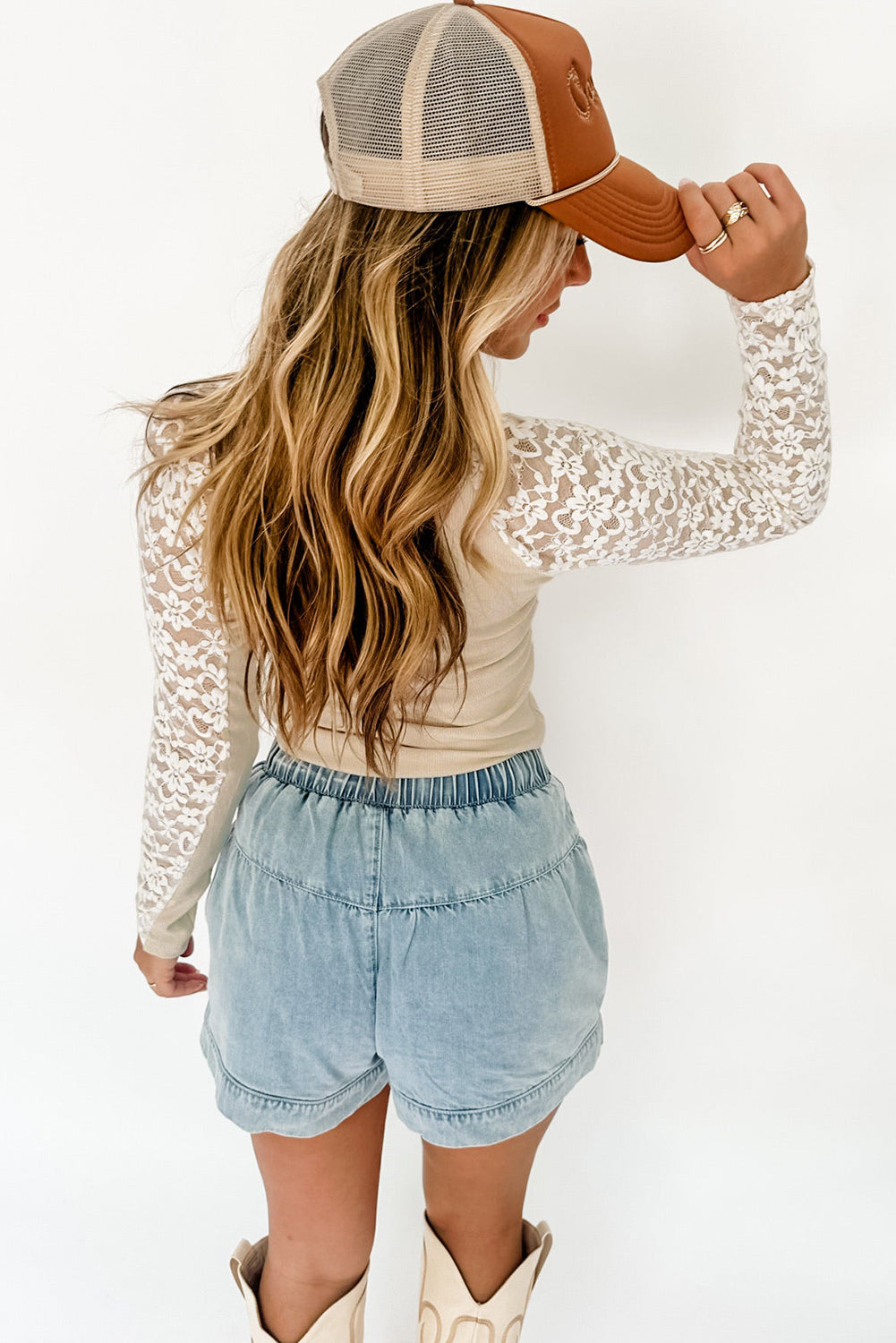 Floral Lace Sleeve Top