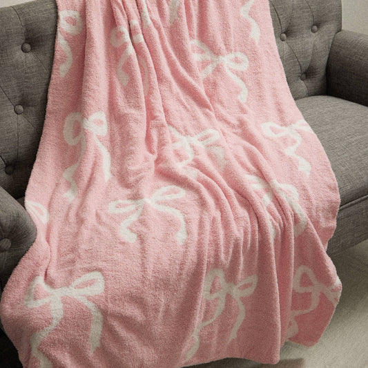 Bows Terry Cloth Blanket