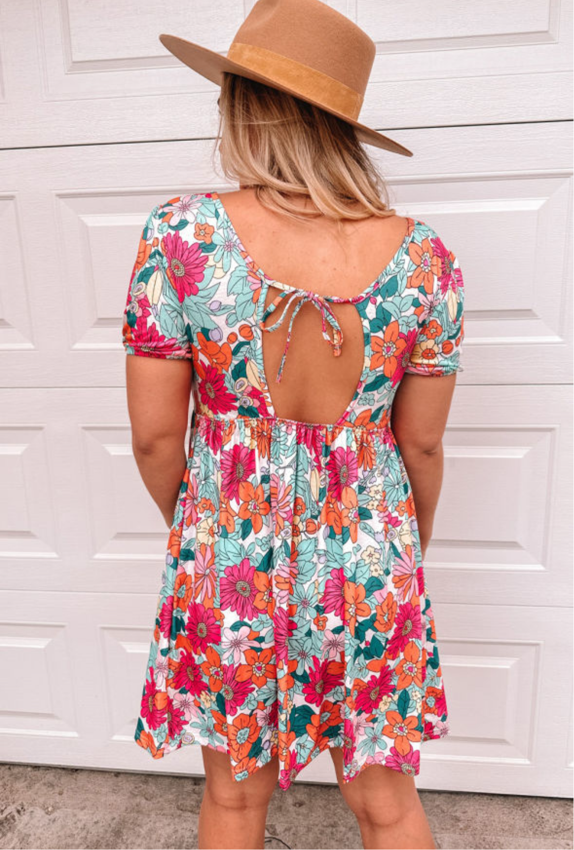 Floral Print Tie Back Mini