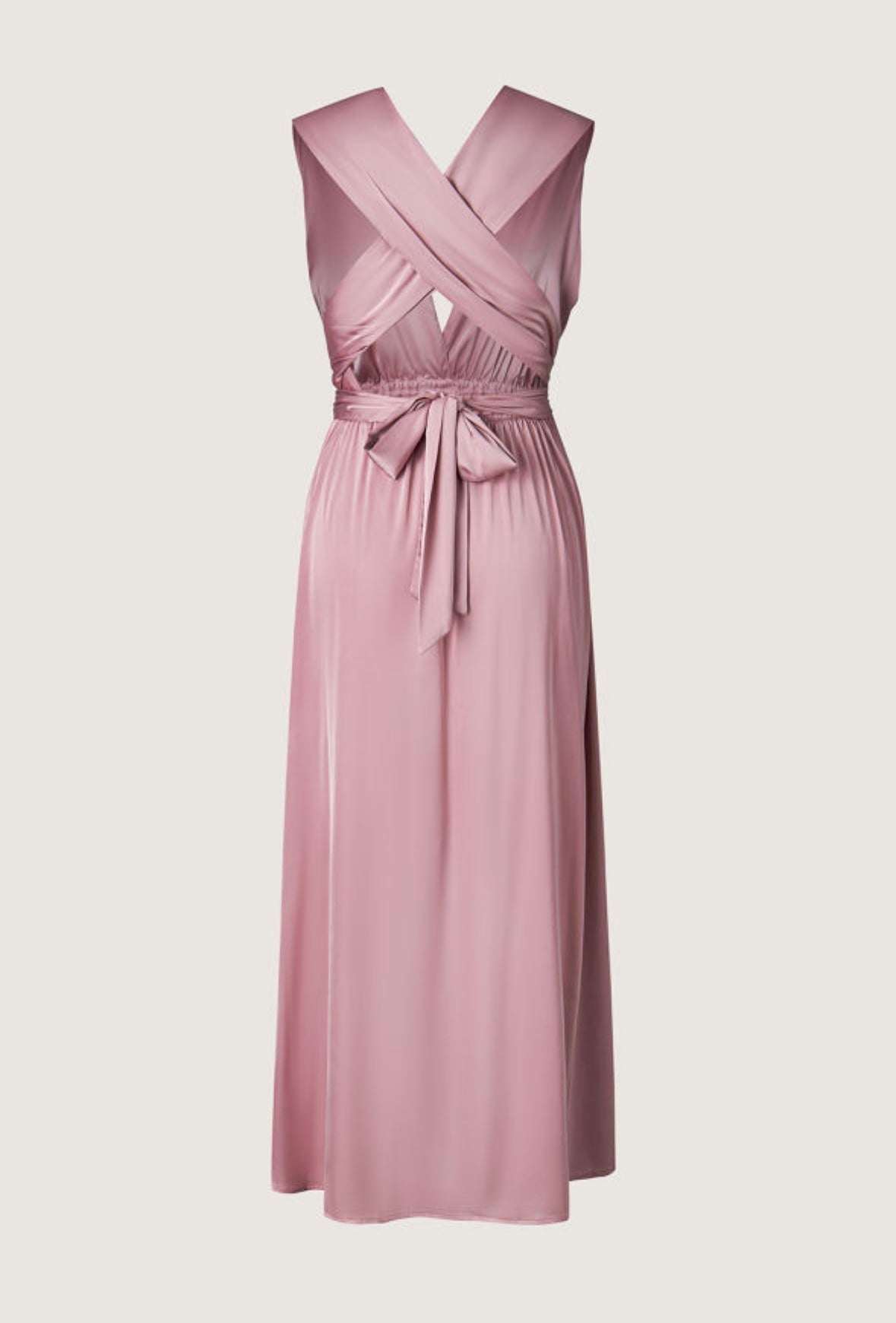 Rose Open Back Satin Dress