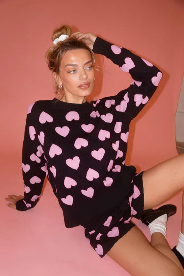 Beach Riot Callie Sweater Love Heart