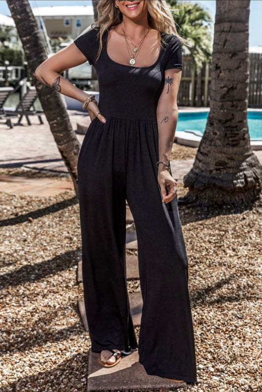 Black High Waisted Jumpsuit