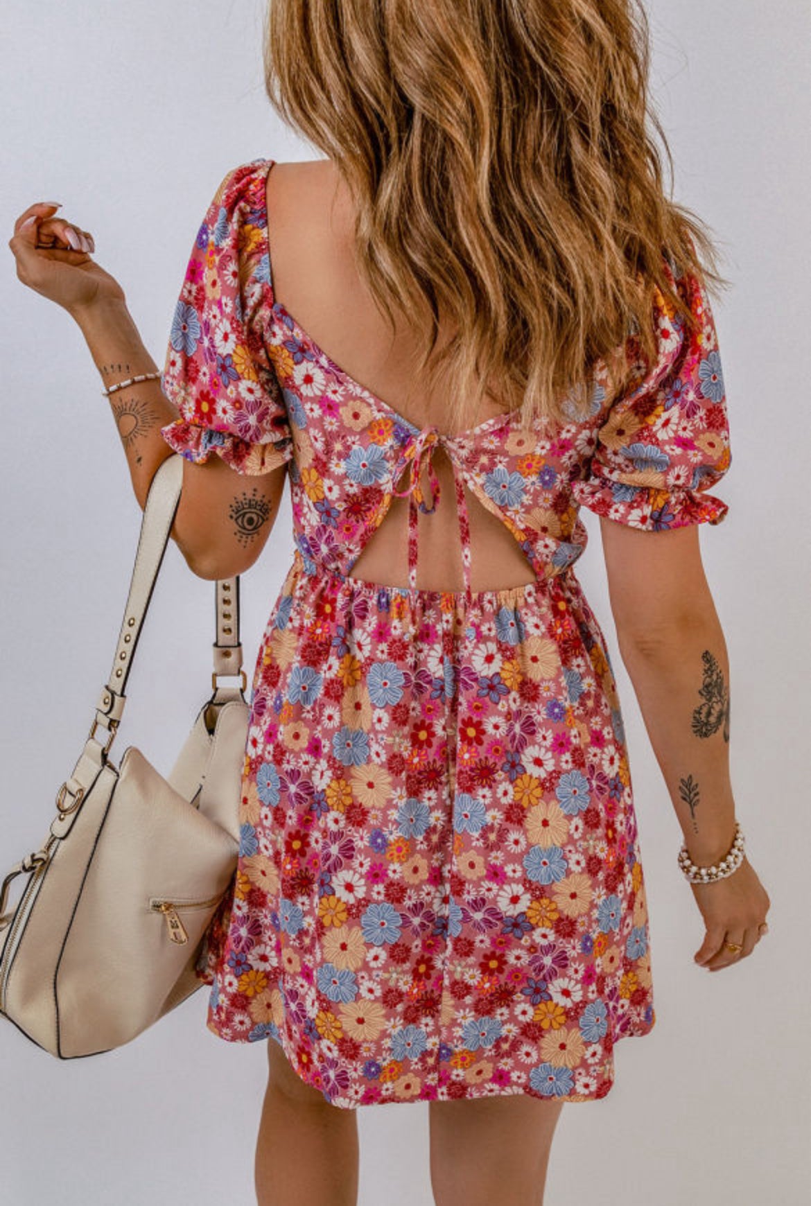 Puff Sleeve Floral Mini