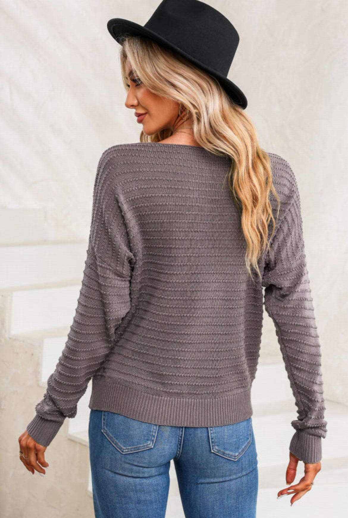 Grey Dolman Sweater