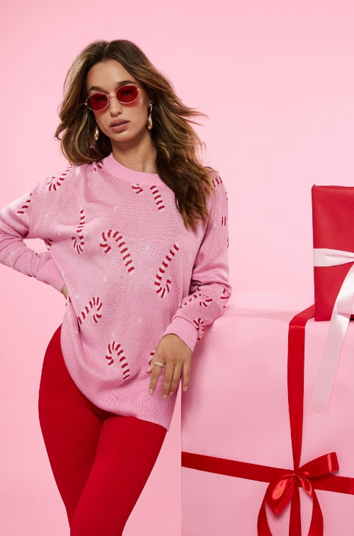 Beach Riot Candy Cane Callie Sweater