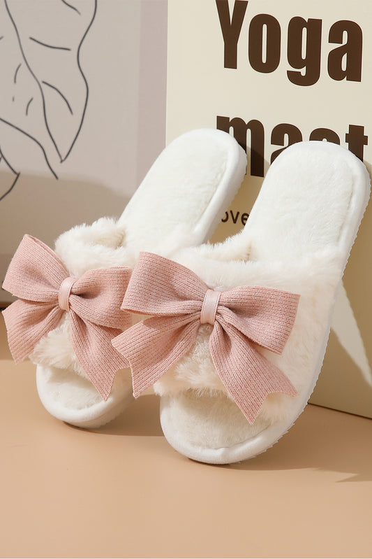 White Bowknot Slipper