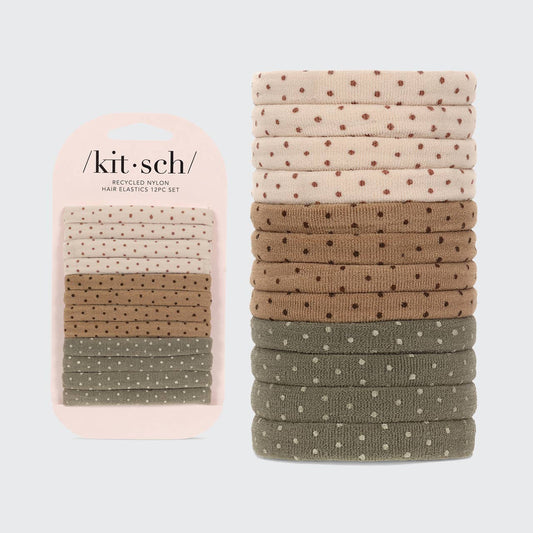 Kitsch Polka Dot Hair Ties - Multi