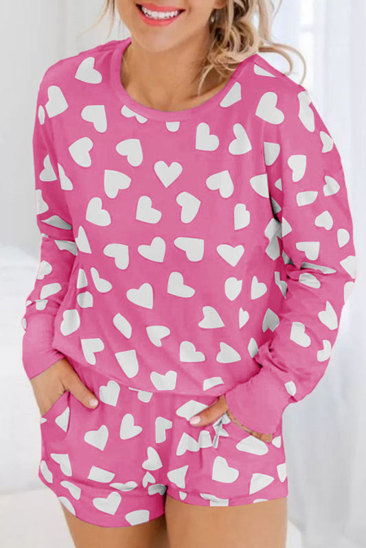 Pink and White Heart Lounge Set