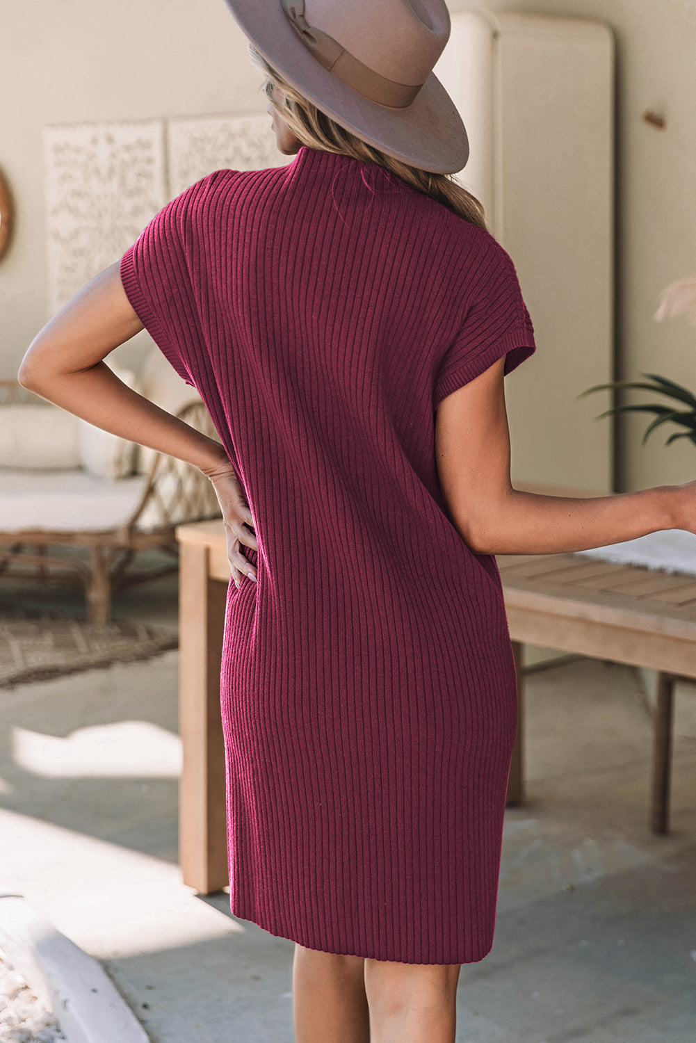 Ribbed Knit Sweater Dress