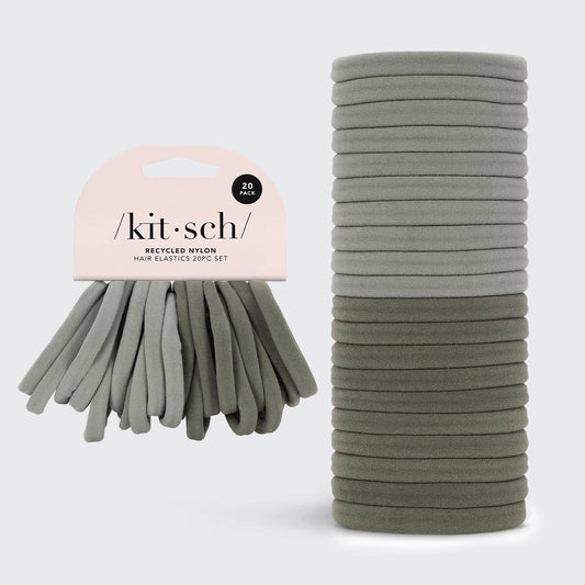 Kitsch Eco-Friendly Nylon Elastics 20pc - Eucalyptus