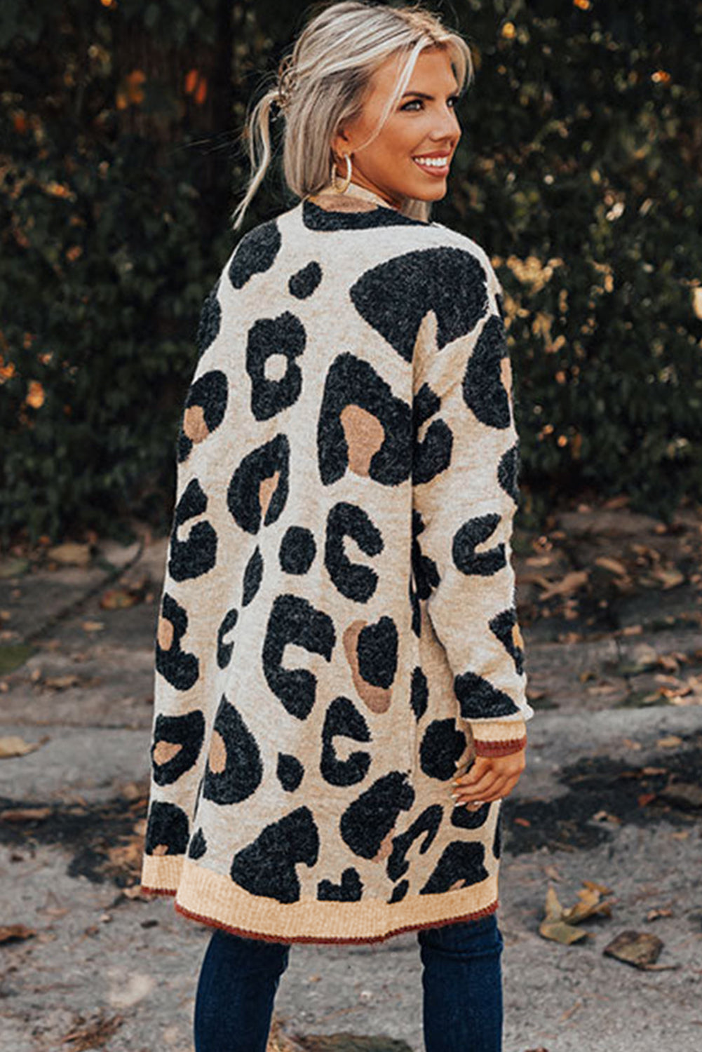 Leopard Print Midi Cardigan