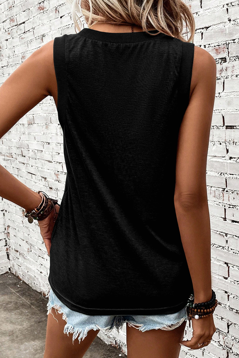 Ribbed Neck Tank