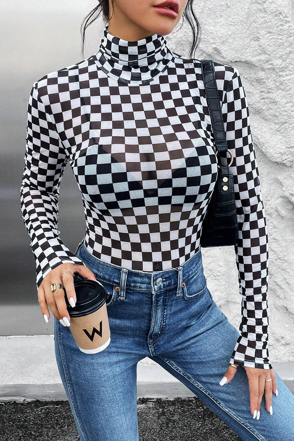 Checkered Bodysuit